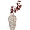 Vaso Clayre & Eef Ø 21x35 cm Ceramica grigio beige Stile country Decorazione elegante