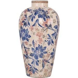 Clayre & Eef 6CE1935S Vaso Stile Country Beige Blu...