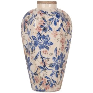 Clayre & Eef 6CE1935S Vaso Stile Country Beige Blu...