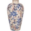 Clayre & Eef 6CE1935S Vaso Stile Country Beige Blu Ø17x30 cm Ceramica