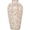 Clayre & Eef 6CE1937M Vaso in ceramica beige rosa 21x34 cm Stile country