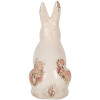Clayre & Eef Coniglio decorativo Beige Rosa Stile Country Figurina in ceramica 16x12x28 cm