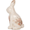 Clayre & Eef Coniglio decorativo Beige Rosa Stile Country Figurina in ceramica 16x12x28 cm