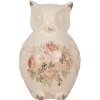 Gufo decorativo Clayre & Eef 11x10x17 cm in ceramica stile country beige rosa