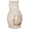 Clayre & Eef Gufo decorativo in stile country in ceramica beige rosa 14x13x22 cm