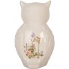 Clayre & Eef Gufo decorativo in stile country in ceramica beige rosa 14x13x22 cm