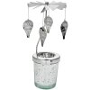 Clayre & Eef 66002 Carosello di tealight argento Ø 8 cm altezza 17 cm
