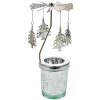 Clayre & Eef 66003 Carosello di tealight argento Ø 8 cm altezza 17 cm