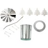 Clayre & Eef 66003 Carosello di tealight argento Ø 8 cm altezza 17 cm