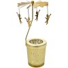 Clayre & Eef 66077 Carosello di tealight color oro Ø 8x17 cm