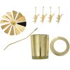 Clayre & Eef 66077 Carosello di tealight color oro Ø 8x17 cm