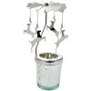 Clayre & Eef 66078 Carosello di tealight in argento Ø 8x17 cm