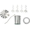 Clayre & Eef 66080 Tea Light Carousel Silver Ø 8 x 17 cm Renna Fiocco di neve