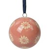 Clayre & Eef 6CE2104S Palla di decorazione Ø6 cm Palla di decorazione in ceramica Rosa Beige