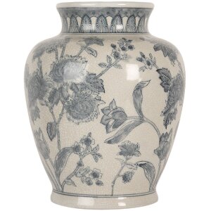 Clayre & Eef 6CE2076 Vaso bianco-blu Ø 23x29...