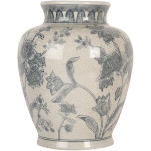 Clayre & Eef 6CE2076 Vaso bianco-blu Ø 23x29...