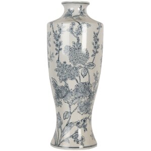 Clayre & Eef 6CE2080 Vaso in ceramica bianco blu 42...