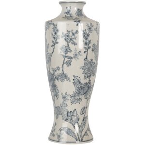 Clayre & Eef 6CE2080 Vaso in ceramica bianco blu 42...