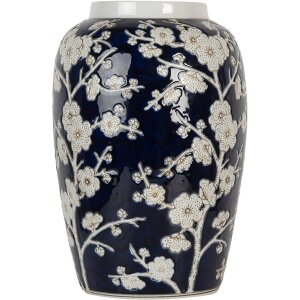 Clayre & Eef 6CE2082 Vaso Blu-Bianco Ø 20x31...