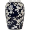 Clayre & Eef 6CE2082 Vaso Blu-Bianco Ø 20x31 cm Ceramica Stile Retrò Vintage