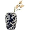 Clayre & Eef 6CE2082 Vaso Blu-Bianco Ø 20x31 cm Ceramica Stile Retrò Vintage