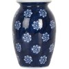 Clayre & Eef 6CE2085 Vaso blu-bianco Ø 10x15 cm