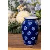 Clayre & Eef 6CE2085 Vaso blu-bianco Ø 10x15 cm