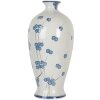 Clayre & Eef 6CE2086 Vaso in ceramica bianco blu Ø 21x42 cm Stile country
