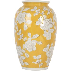Clayre & Eef 6CE2088 Vaso Giallo-Bianco Ø...