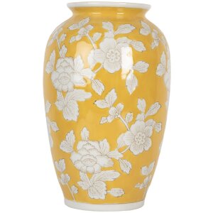 Clayre & Eef 6CE2088 Vaso Giallo-Bianco Ø...