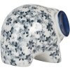 Elefante decorativo Clayre & Eef Bianco Blu 17x10x11 cm Ceramica Vintage Design