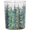 Clayre & Eef 6GL4958 Portacandele Set 2 Vetro Verde Abete Foresta Ø 7x8 10x13 cm
