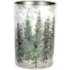 Clayre & Eef 6GL4973 Portacandele in vetro motivo foresta Ø 12x18 cm