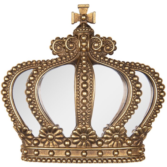 Clayre & Eef 6PR5296 Decorazione da parete corona oro 25x6x24 cm stile barocco