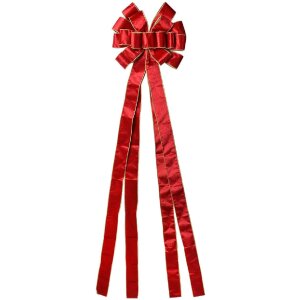 Clayre & Eef 65975R Fiocco decorativo rosso-oro...