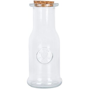 Clayre & Eef Bottiglia decorativa in vetro con...