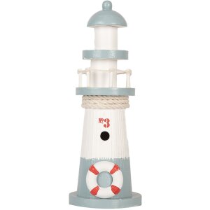 Clayre & Eef 6H2404 Faro decorativo bianco blu...