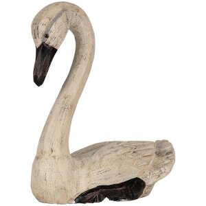 Cigni decorativi Clayre & Eef Set 2 figure stile antico Beige Nero