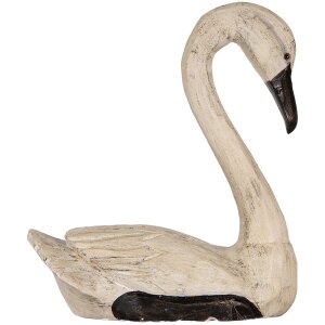 Cigni decorativi Clayre & Eef Set 2 figure stile antico Beige Nero