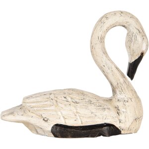 Cigni decorativi Clayre & Eef Set 2 figure stile antico Beige Nero