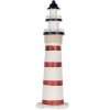 Clayre & Eef Faro decorativo bianco-rosso Ø 15x48 cm Legno MDF