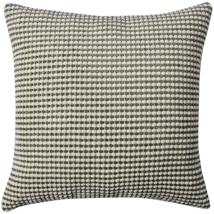 Copricuscino Clayre & Eef 45x45 cm Marrone Bianco Stile Country