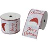 Clayre & Eef LI0134 Nastro di Natale Bianco Rosso 6,3 cm x 5 m