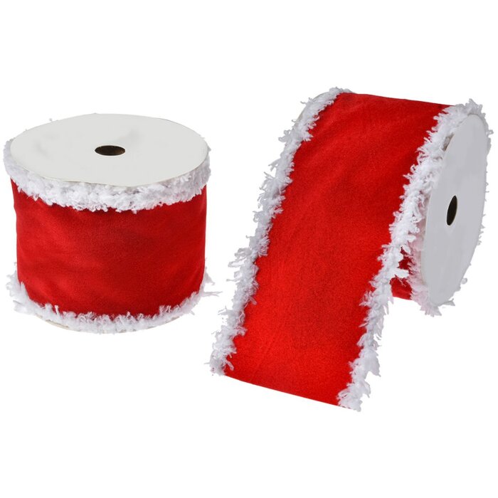 Nastro Clayre & Eef Rosso Bianco 6,3 cm x 5 m