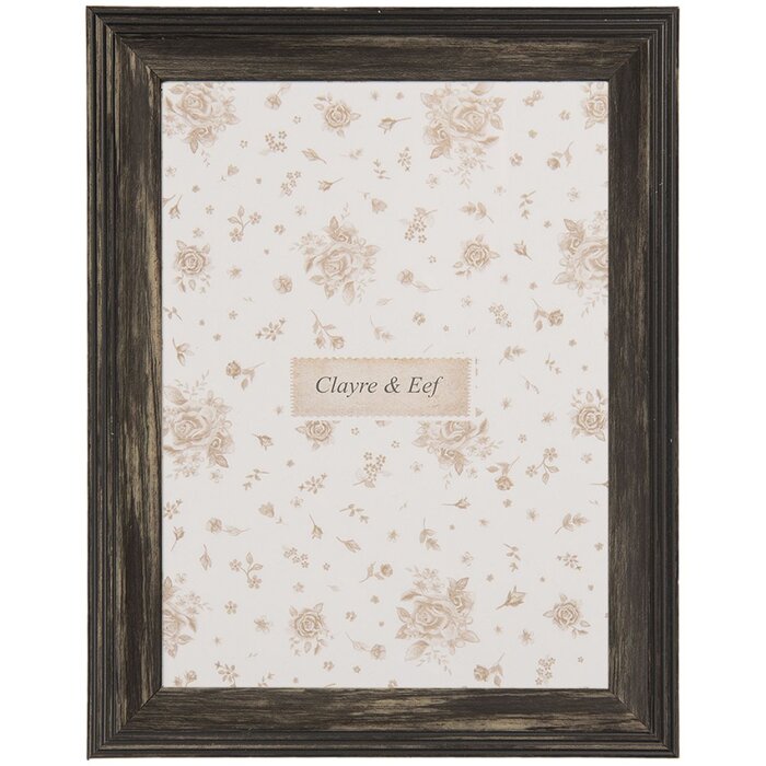 Portafoto Clayre & Eef 2F1269S Nero 10x15 cm MDF Vetro Stile Boho