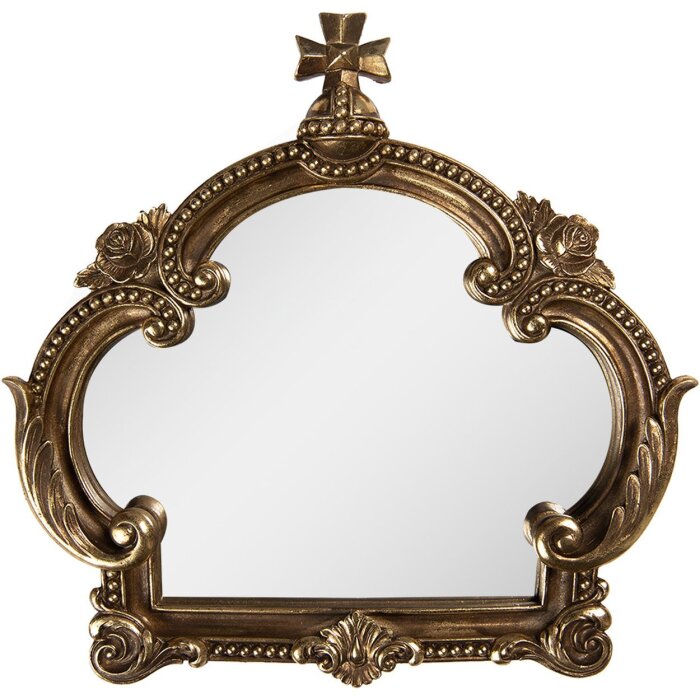 Clayre & Eef 62S320 Specchio Barocco da parete Oro 30x3x30 cm