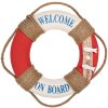 Salvagente decorativo Clayre & Eef Ø 37x7 cm Bianco Rosso Nautico