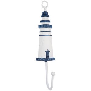 Clayre & Eef 66070BL Gancio a muro Faro metallo legno...