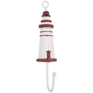 Clayre & Eef 66070R Gancio da parete faro legno...