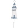 Clayre & Eef 66071 Gancio da parete Faro marittimo bianco-blu 4x4x18 cm